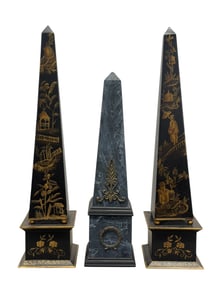 Group of 3 Obelisk Sculptures