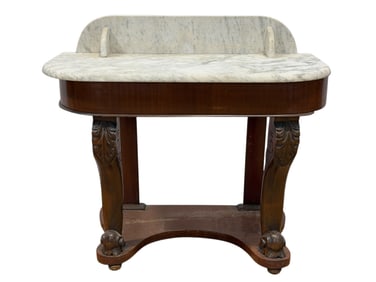 Victorian Mahogany Marble Top Duchess Style Washstand
