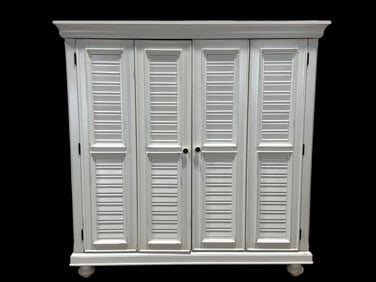 Painted Wood Console Cabinet