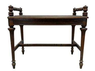 Antique Berkey & Gay Co. Cane Seat Bench