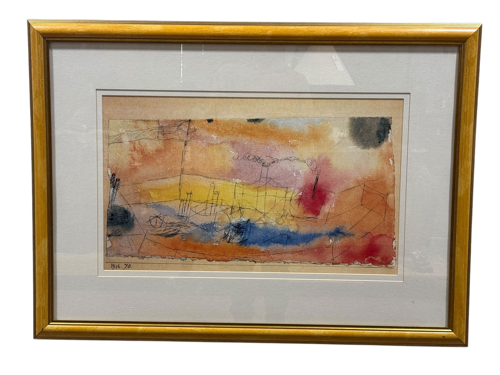 Framed Paul Klee "The Fish in The Harbor" Print (1 of 4)