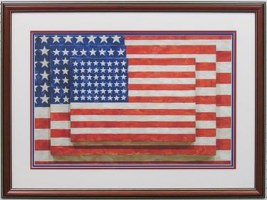 Triple Flags Print by Jasper John