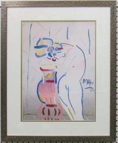 Girl with Vase Giclee by Peter Max