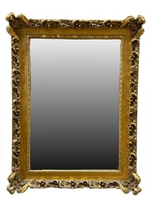 Antique Louis XV Style Carved Giltwood Mirror