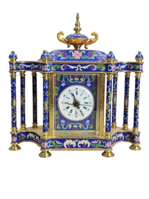 Vintage Chinese Cloisonne Mantle Clock