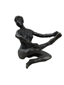 Late 20th C. French Bronze Woman Sculpture After LaRoche