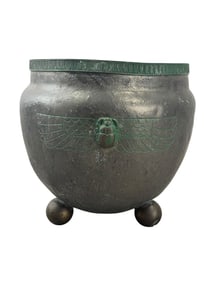 Early Brass Jardiniere w/ Egyptian Motifs