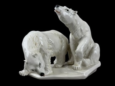 Karl Ens Porcelain Polar Bears Figurine