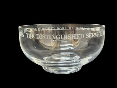 Tiffany & Co. "Distinguished Service Award" Crystal Bowl