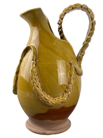 Italian Majolica Ceramic Pitcher