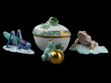 Group of 4 Herend Porcelain Pieces