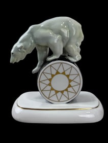 Group of 3 Porcelain Polar Bear Figures