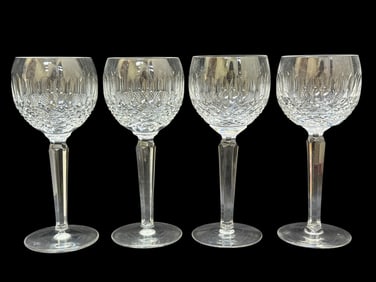 Set of 4 Waterford Crystal Colleen Hock Wine Glasses