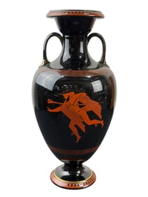 English Greek Style Mercury & Minerva Amphora Revival Vase