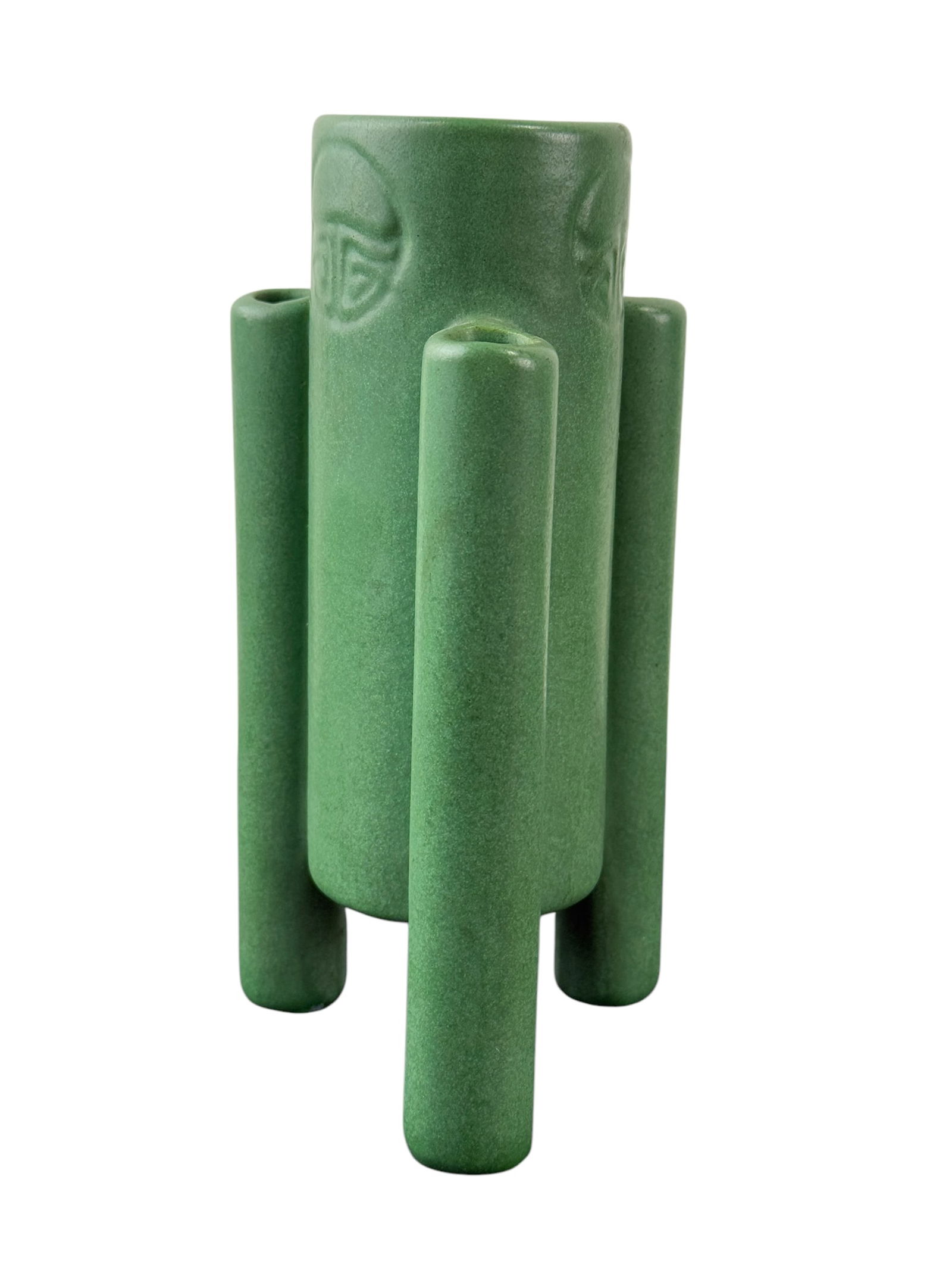 Early 20th C. Weller Pottery Bedford Glaze Buttress Vase (1 of 6)