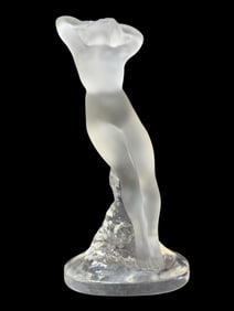 Signed Lalique "Danseuse Bras Leves" Crystal Figure