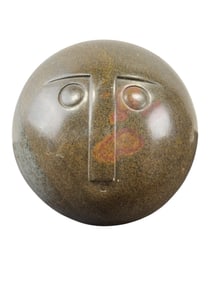 Edward Chiwawa Carved Stone "Ball Head" Sculpture
