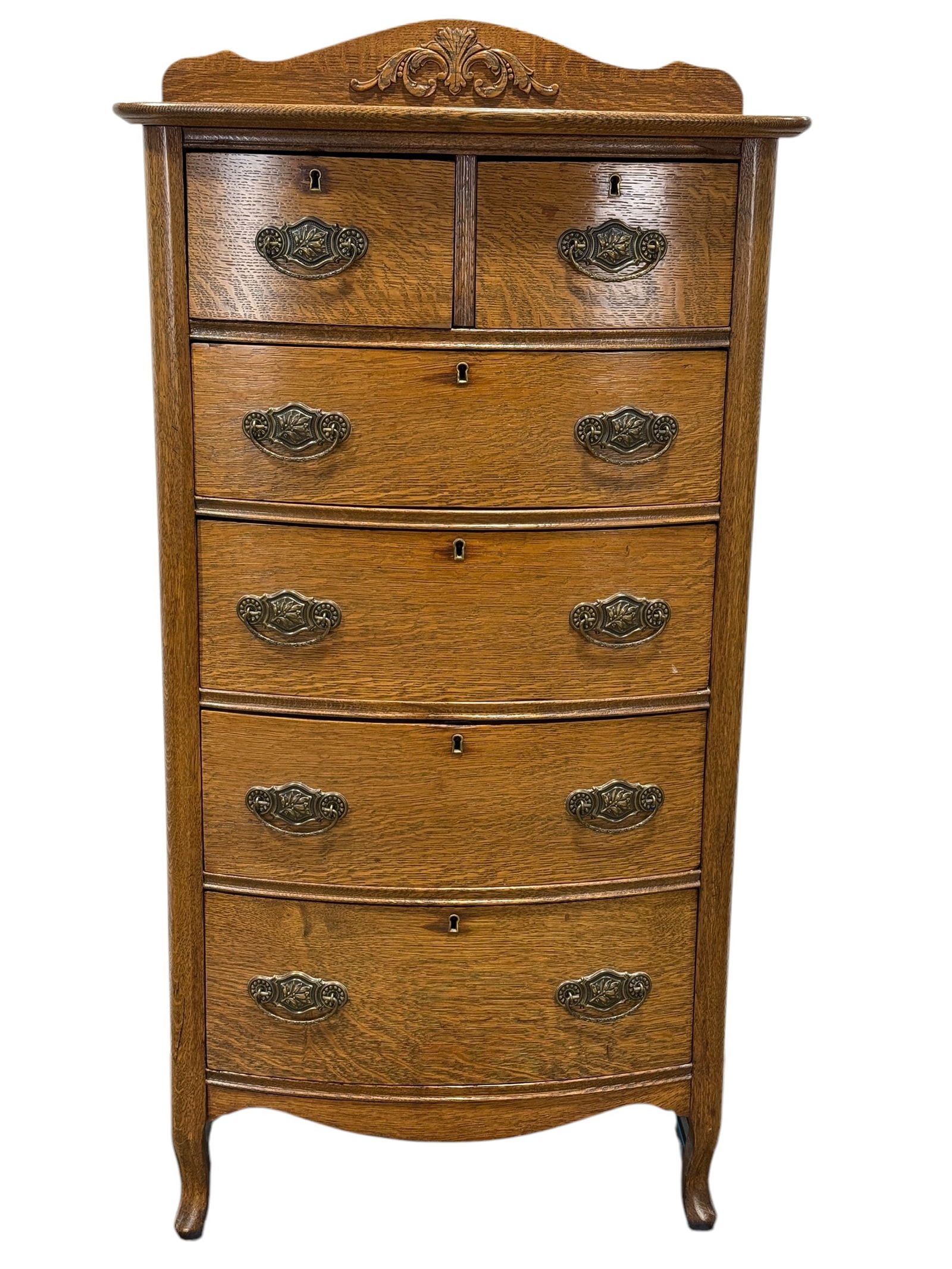 Antique Tiger Oak Chest of Drawers (1 of 8)