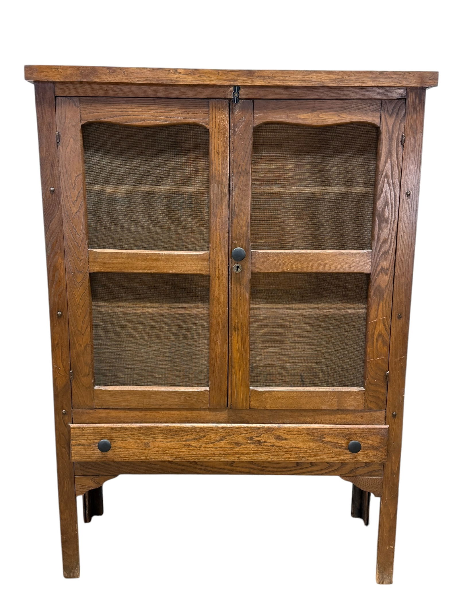 Antique Oak Pie Safe w/ Drawer (1 of 9)