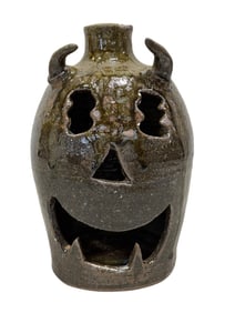 Signed Daniel Bollinger Pottery Face Jug