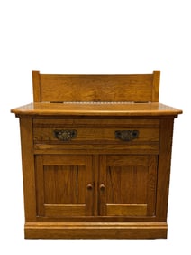 Antique Tiger Oak Wash Stand