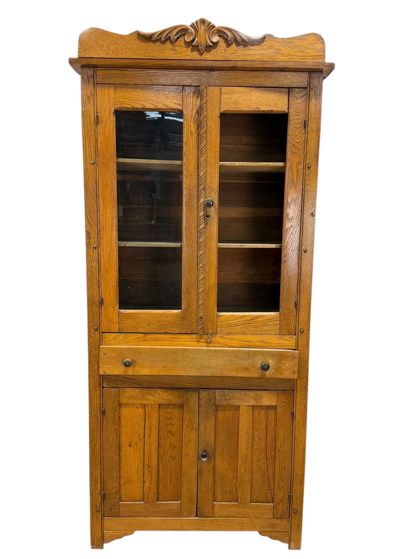Antique Oak Cupboard (1 of 9)