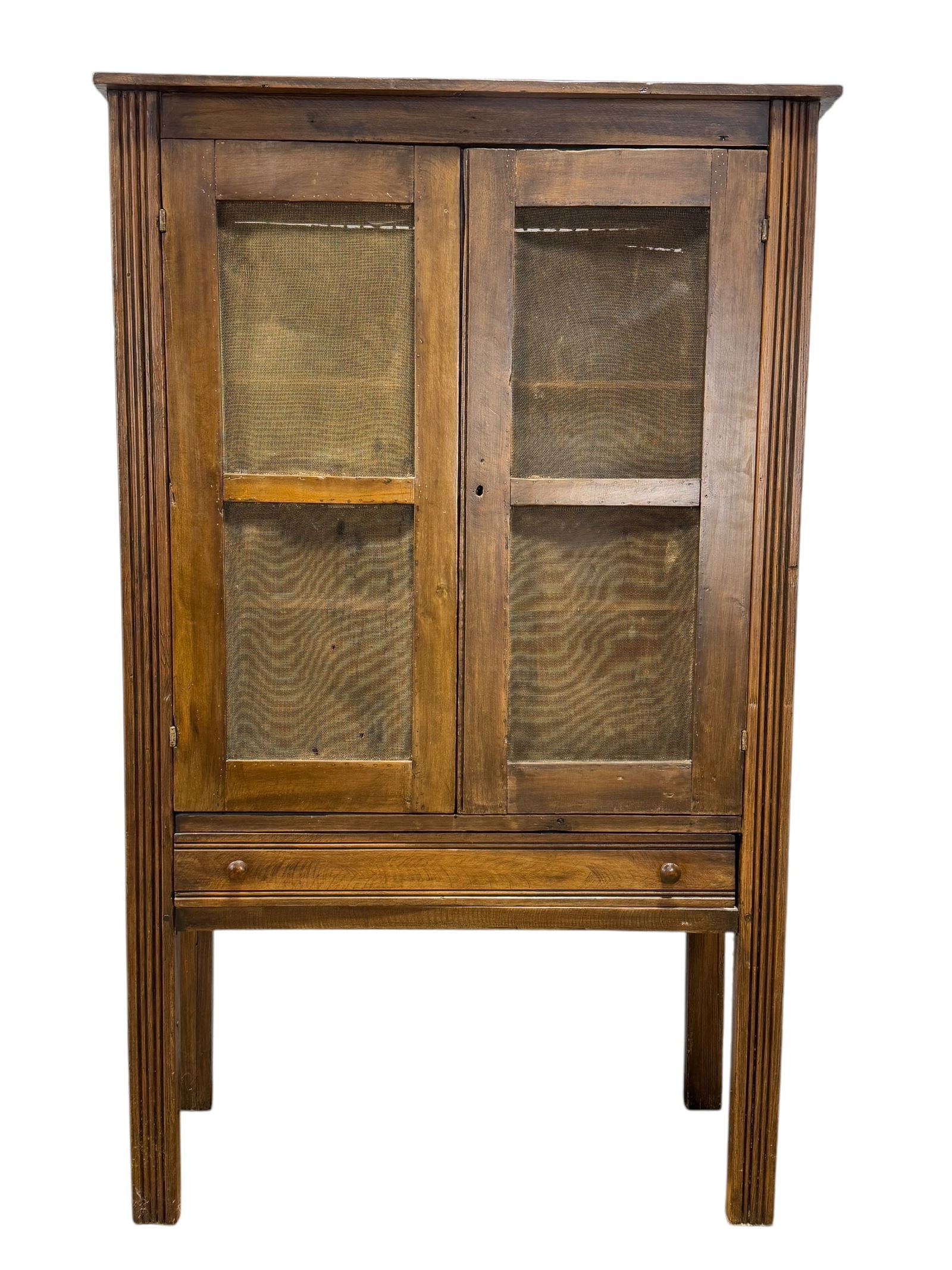 Antique Pine Pie Safe w/ Drawer (1 of 6)