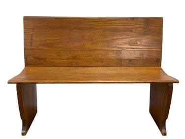 Antique Oak Church Pew