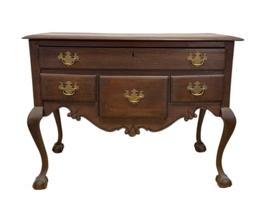 Antique Chippendale Style Oak Lowboy Chest