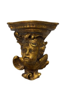 Gilt Composite Cherub Wall Sconce
