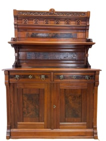 1880s American Eastlake Walnut Buffet