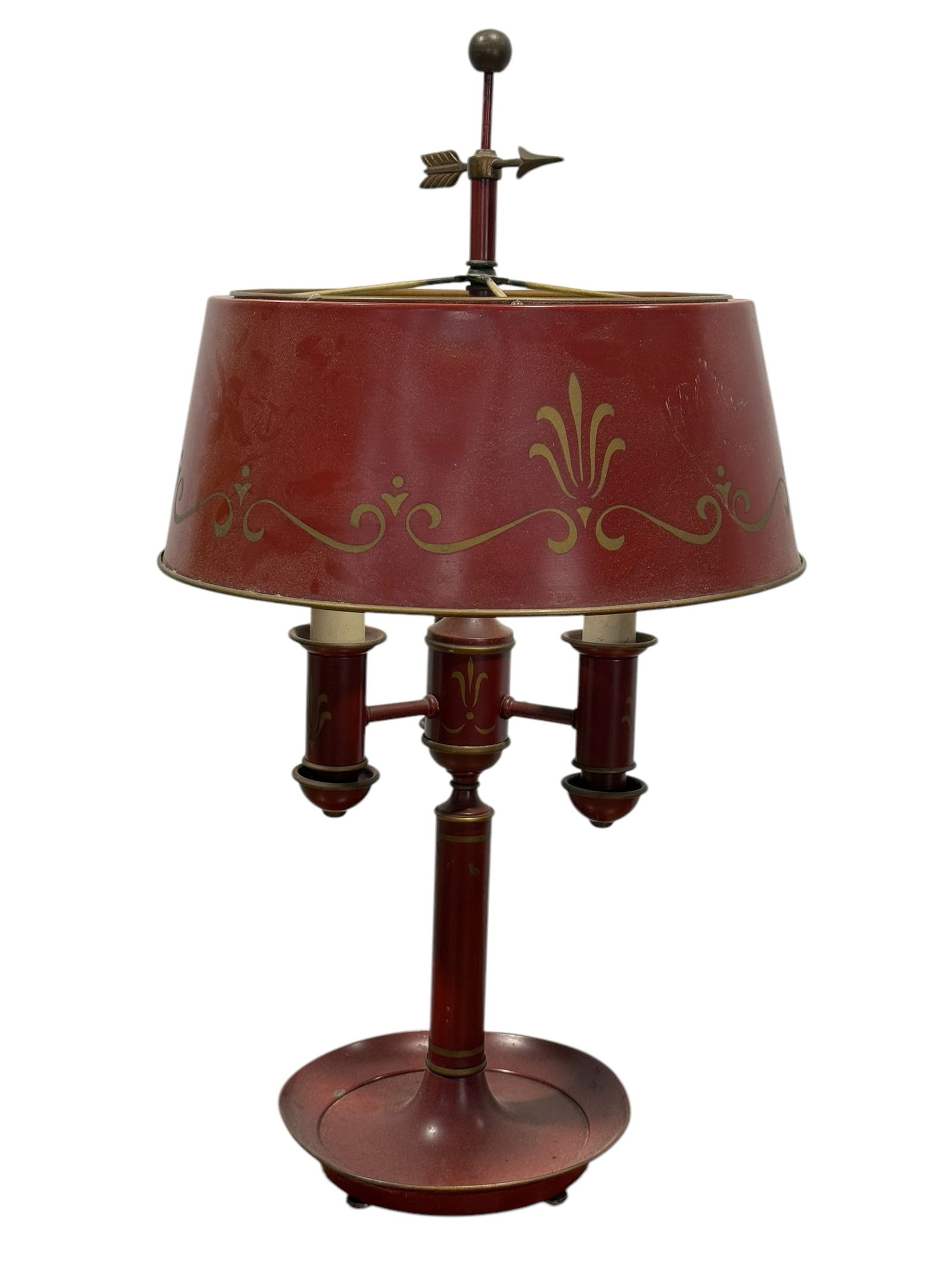 French Empire Bouillotte Style Tole Lamp (1 of 8)