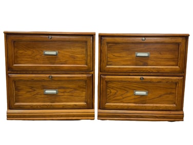 Pair of Oak File Cabinets