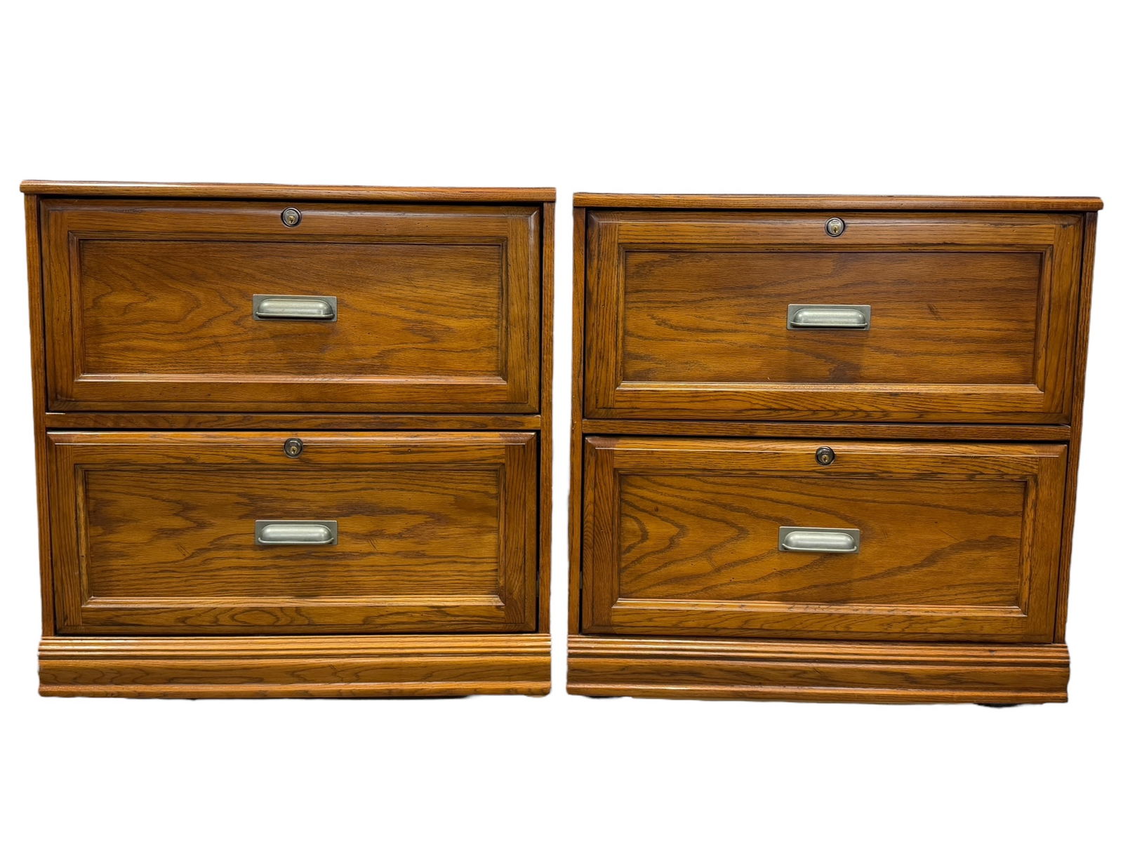Pair of Oak File Cabinets (1 of 4)