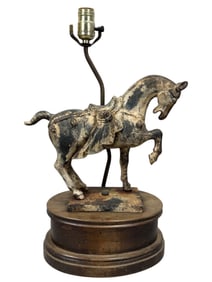 Cast Iron Horse Base Lamp