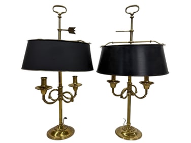 Pair of Fredrick Cooper Brass & Tole Lamps