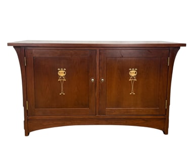 "Harvery Ellis" Inlaid Cherry Console Cabinet by Stickley