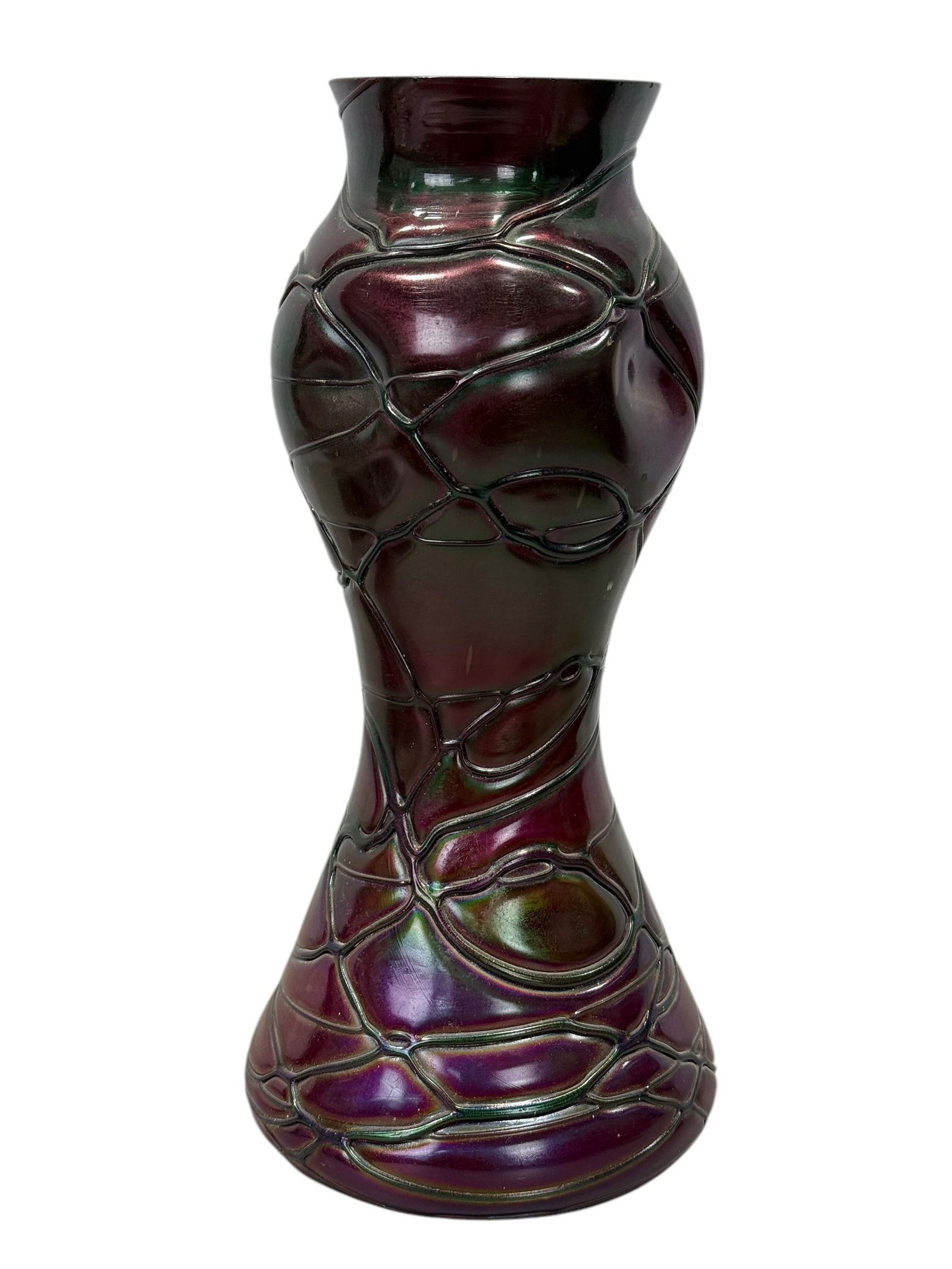 Iridescent Veined & Dimple Vase Attr. To Palme-Koenig (1 of 4)