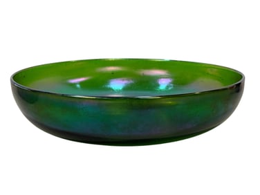 Large Iridescent Art Glass Center Bowl