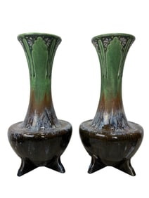 Pair of Ca. 1900 French Art Pottery Vases