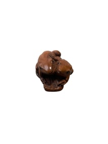Finely Carved Netsuke Boxwood Fogs