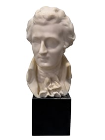Mozart Carved Stone Bust