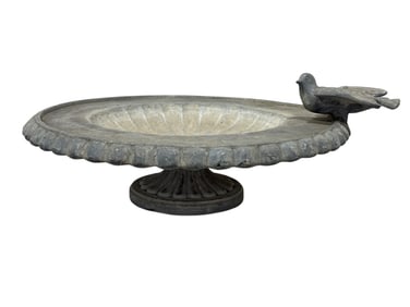 19th C. Garden Lead Bird Bath