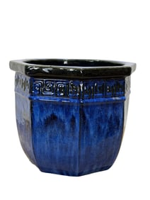 Blue Terracotta Flower Pot