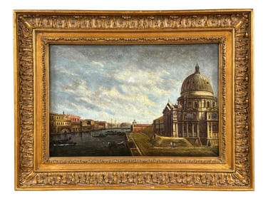 Large Oil on Canvas "Grand Canal Venice, Italy" Painting