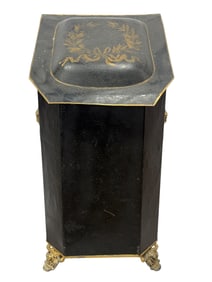 Antique Tole Coal Scuttle