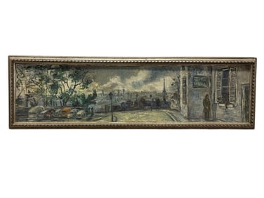Oil on Canvas Street Scene Painting