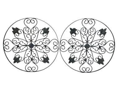 Pair of Outdoor Hanging Metal Wall Art