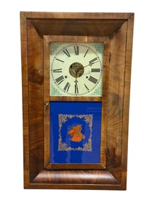 19th C. Walnut Ogee Wall Clock