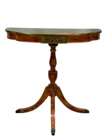 Ducan Phyfe Style Console Demi Lune Table